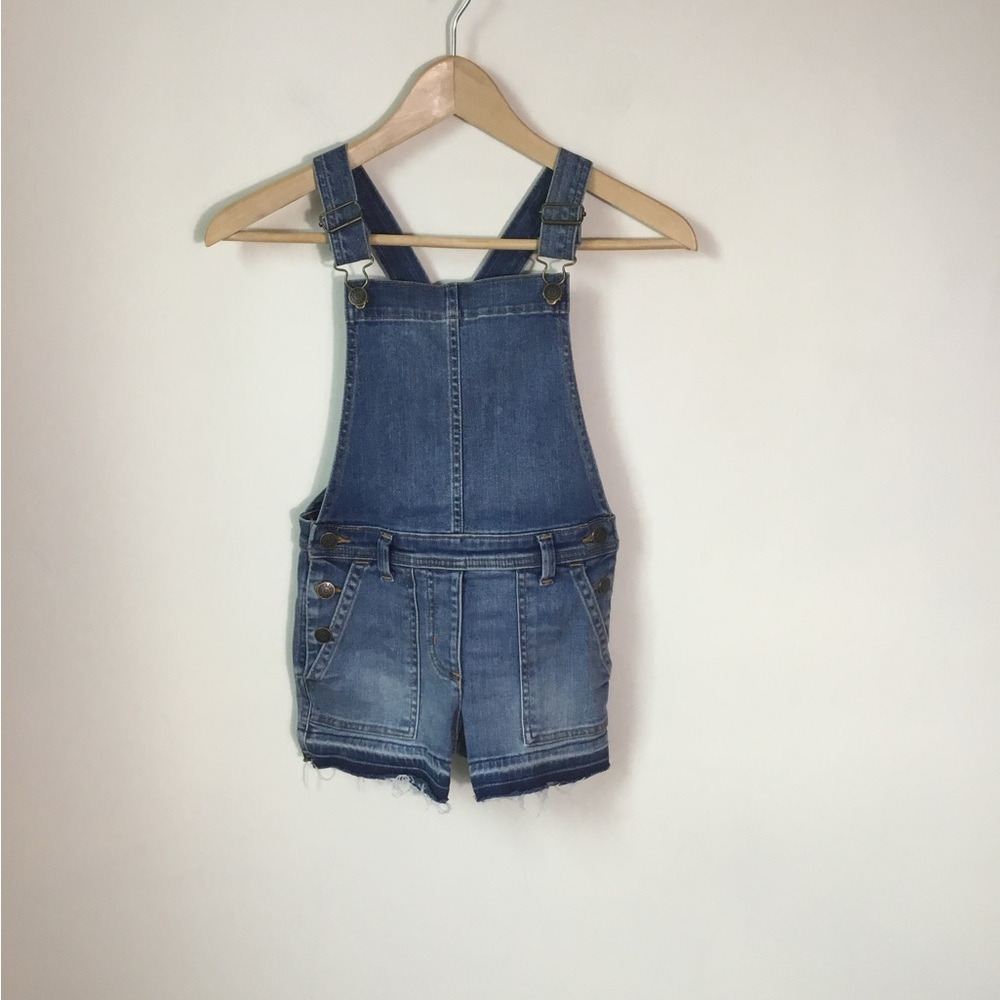 Crewcuts Girls Denim Shorts Overalls NEW